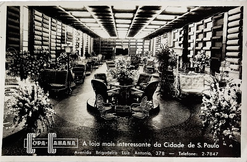 São Paulo - Loja Copacabana - Cartão Postal Antigo Publicitário Original