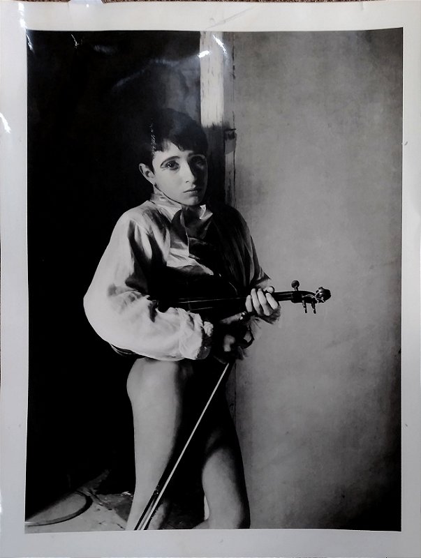 Violinista - Icônica Fotografia de Lucien Clergue, Antiga Cópia Autorizada para Álbum
