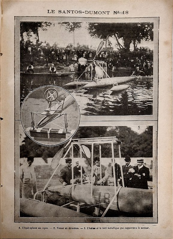 Aviação - Santos Dumont - Le Pèlerin de 1907, Reportagem sobre o Hidroplano número 18