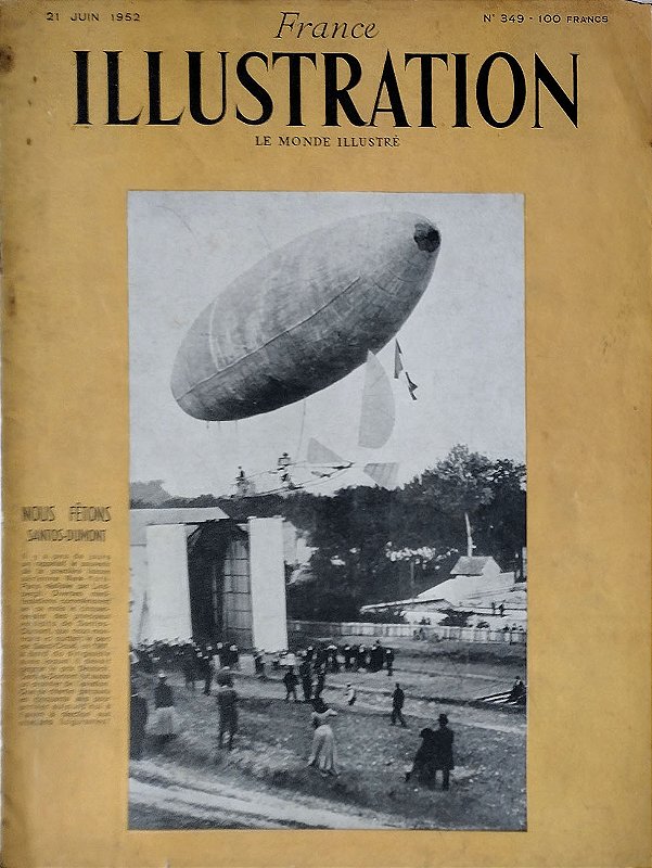 Aviação - Santos Dumont - Jornal Illustration de 1952 - Meio Século da Aviação