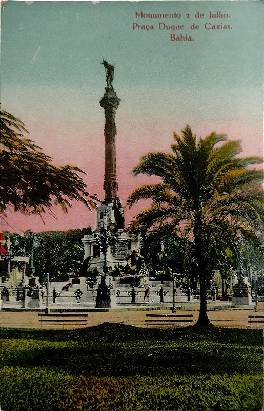 Bahia - Salvador, Parque Duque de Caxias, Monumento ao 2 de Julho - Cartão Postal Antigo Original