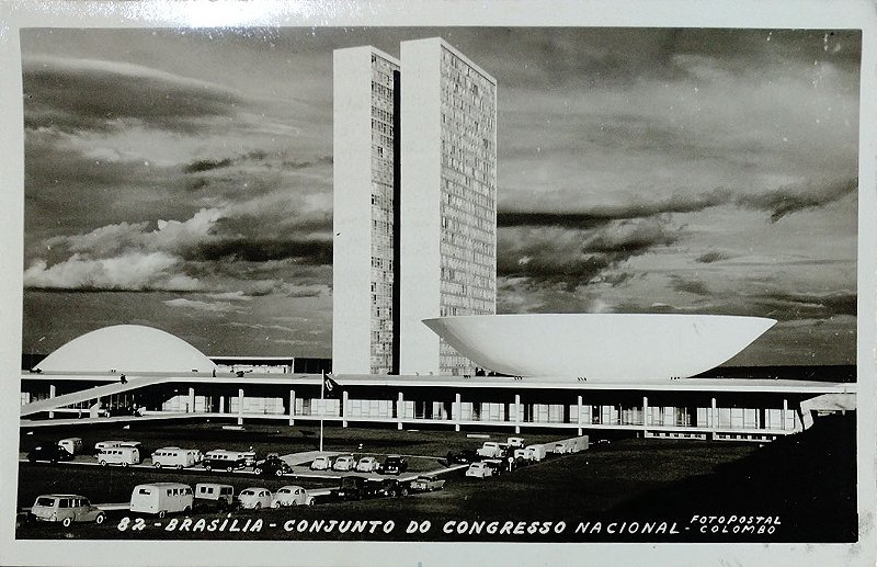 Brasília - Conjunto do Congresso Nacional - Cartão Postal Antigo Original