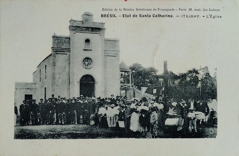 Santa Catarina - Igreja em Itajai - Cartão Postal Antigo Original