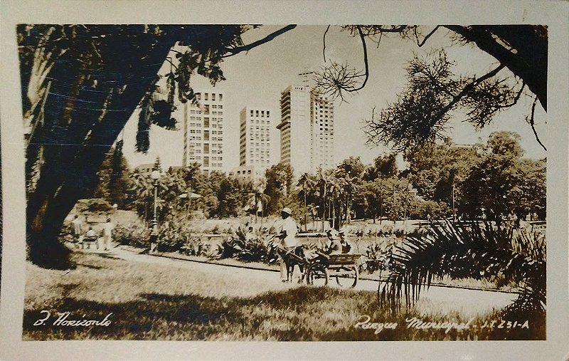 Minas Gerais - Belo Horizonte, Parque Municipal - Cartão Postal Antigo Original