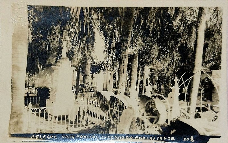 RS - Porto Alegre, Cemitério Protestante - Cartão Postal Antigo Original