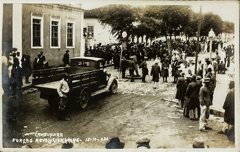 Minas Gerais - Cambuquira - Forças Revolucionárias - Cartão Postal Antigo Original da Revolução de 1930