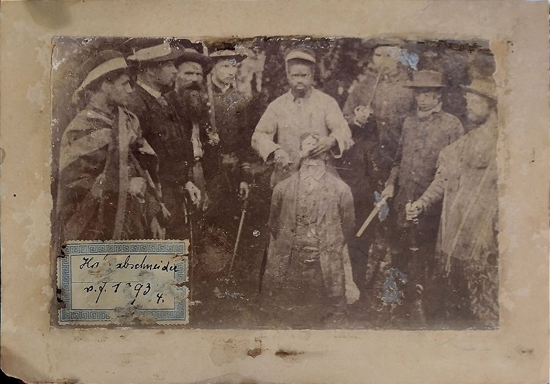 Adão Latorre, O Degolador Maragato, Revolução Federalista ou Guerra da Degola – Fotografia Albúmen Original de 1893