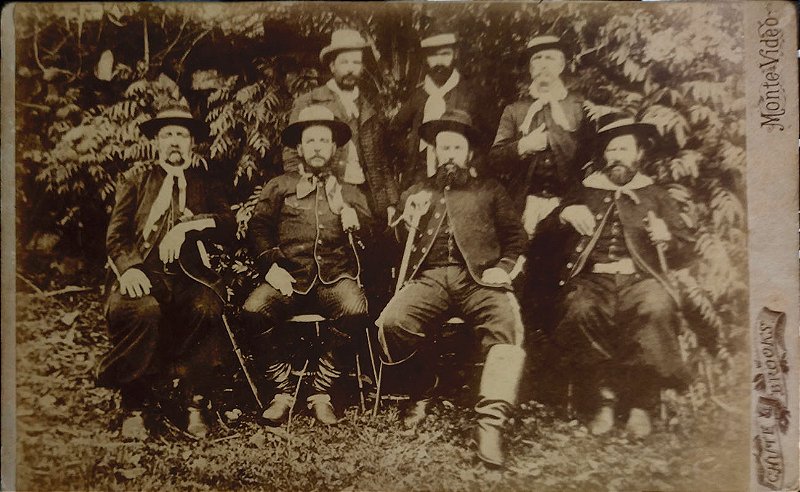 Gumercindo Saraiva e Outros, Revolução Federalista ou Guerra da Degola – Fotografia Albúmen Original de 1893