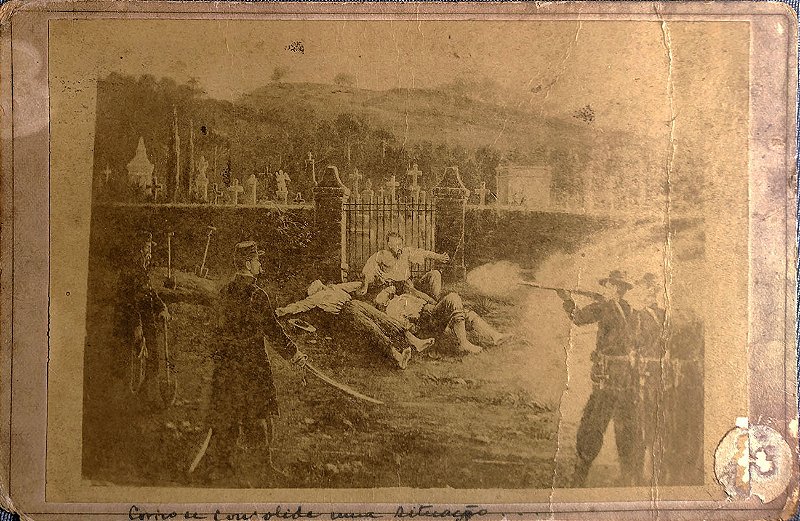 Fuzilamento Sta Cruz Ordenado p/ Cel Antonio Carlos Chachá Pereira – Revolução Federalista / Degola, Fotografia de 1894