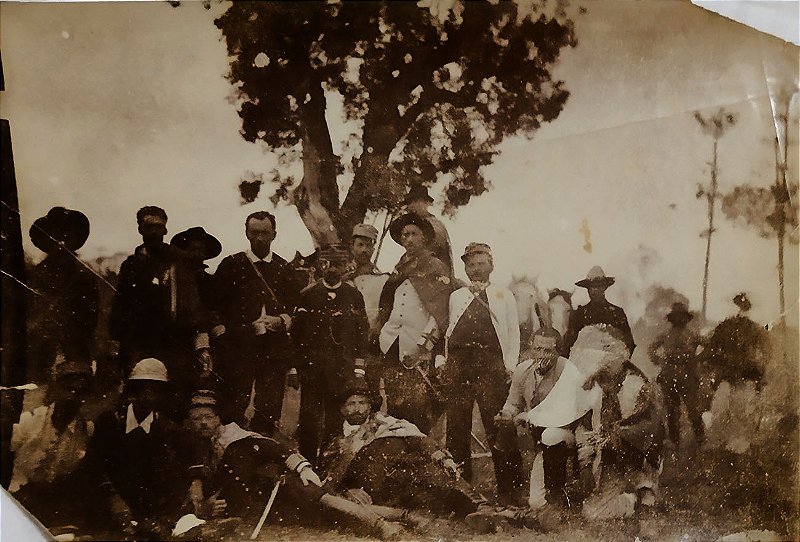 Cel. Dulcidio Pereira e Outros -  Revolução Federalista / Degola, Foto Albúmen Original 1894