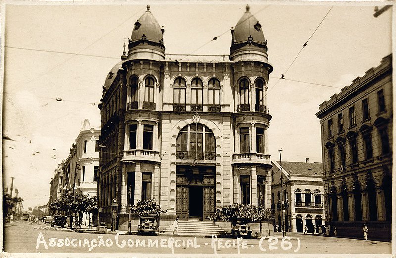 Pernambuco - Recife - Associação Comercial - Cartão Postal Antigo Original, Não Circulado