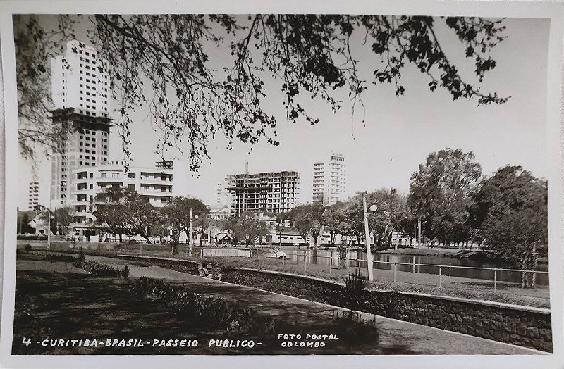 Paraná - Curitiba - Passeio Público -  Cartão Postal Antigo Original, Não Circulado