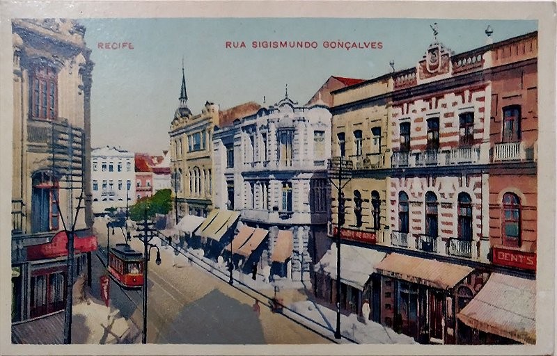 Pernambuco - Recife, Rua Sigismundo Gonçalves - Cartão Postal Antigo