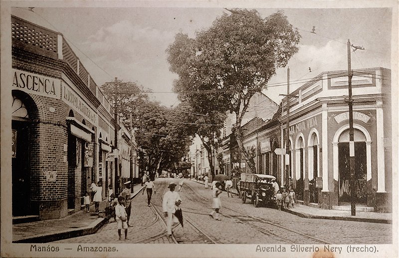 Manaus, Amazonas - Avenida Silverio Nery -  Cartão Postal Antigo Original, Não Circulado