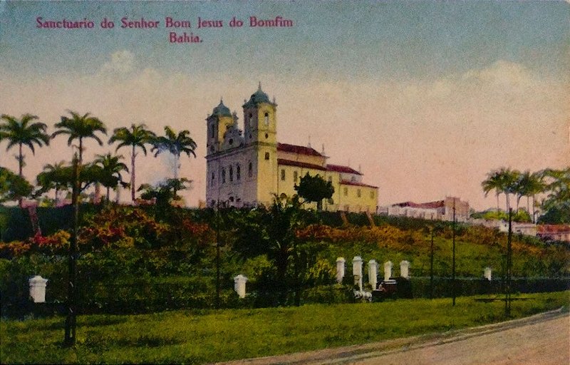 Bahia - Salvador - Cartão Postal Antigo Original, Santuário Senhor Bom Jesus do Bomfim, Circulado 1929