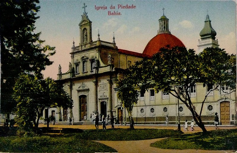 Bahia - Salvador - Cartão Postal Antigo Original, Igreja da Piedade, Não Circulado