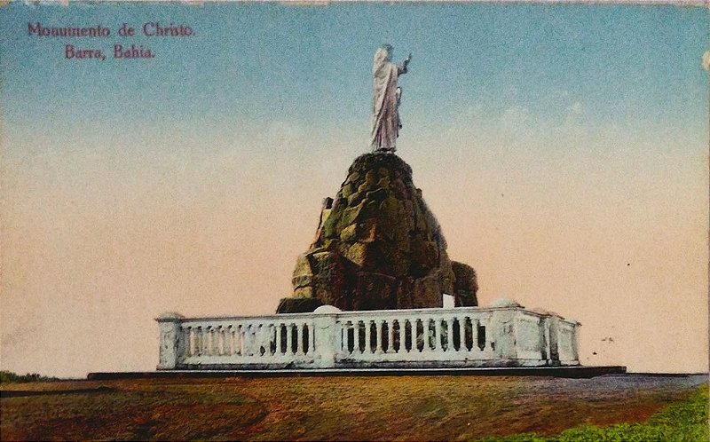 Bahia - Salvador - Cartão Postal Antigo Original, Monumento de Cristo - Barra, Não Circulado