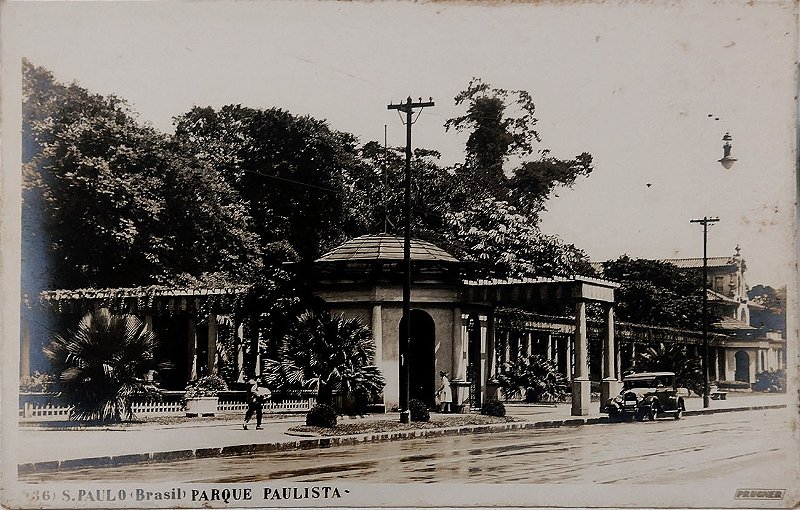 São Paulo - Av. Paulista (J) - Parque Paulista - Postal Antigo Original, Não Circulado
