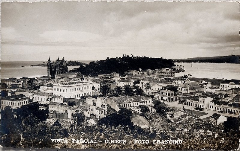 Bahia - Ilhéus - Vista Parcial - Cartão Postal Antigo Original, Não Circulado