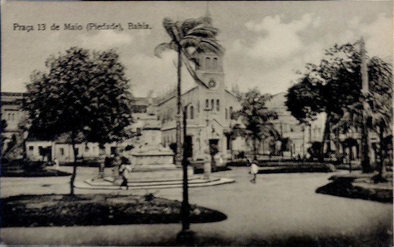 Bahia - Salvador - Praça 13 de Maio, Piedade  - Cartão Postal Antigo Original, Não Circulado