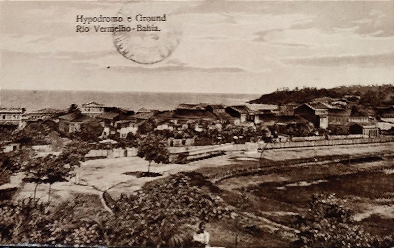 Bahia - Salvador - Hipódromo e Ground, Rio Vermelho  - Cartão Postal Antigo Original, Circulado
