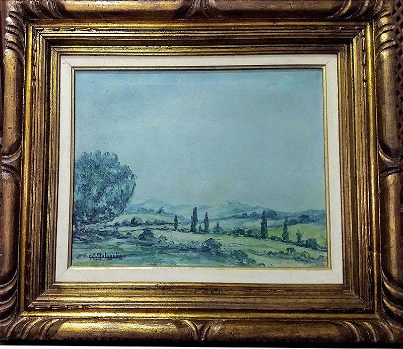 A. Malagolini - Quadro, Pintura Óleo Sobre Tela, Paisagem, Assinado