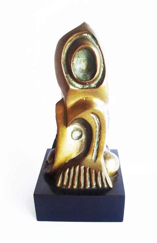 D.  M. Ortega - Escultura Em Bronze, Modernismo,  Assinada