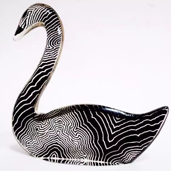 Palatnik - Escultura Cinética em Acrílico, Figura de Cisne Negro