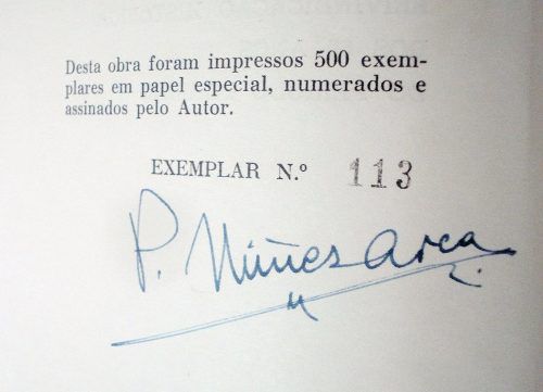 Livro Brasil Restituído - P. Nuñez Arca Autografado