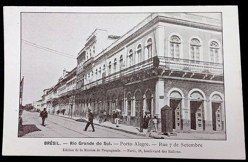 Rio Grande Do Sul, Porto Alegre Rua 7 Setembro - Cartão Postal Antigo, Tipográfico