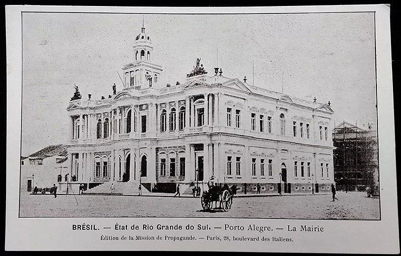 Rio Grande Do Sul, Porto Alegre- La Mairie, Prefeitura - Cartão Postal Tipográfico Antigo