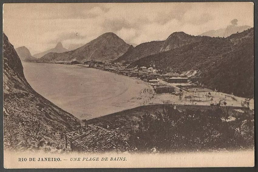 Rio Janeiro - Une Plage De Bains - Cartão Postal Tipográfico, Antigo