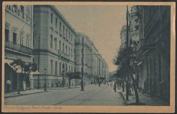 Salvador, Bahia - Rua Portugal e Conselheiro Dantas, Cartão Postal Antigo Original