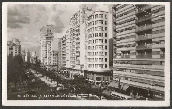 Av. Ipiranga-Panorama-Sao Paulo,Brasil Photo Postcard