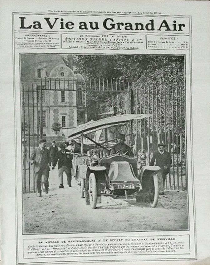 Santos Dumont - Aeroplano Demoiselle, Reportagem no Jornal La Vie Au Grand Air, 1909