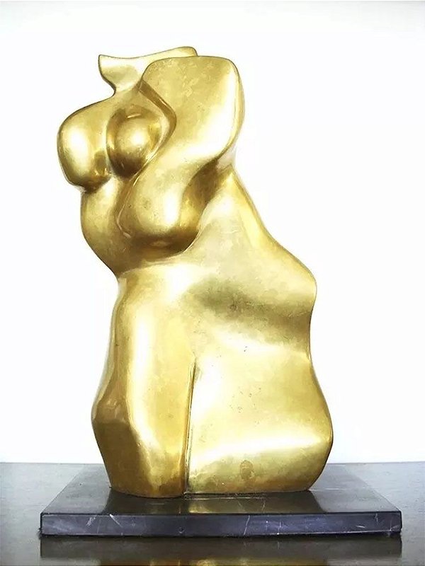 Leida Grineberg - Importante Escultura em Bronze, Assinada, Datada de 1991, 41cm