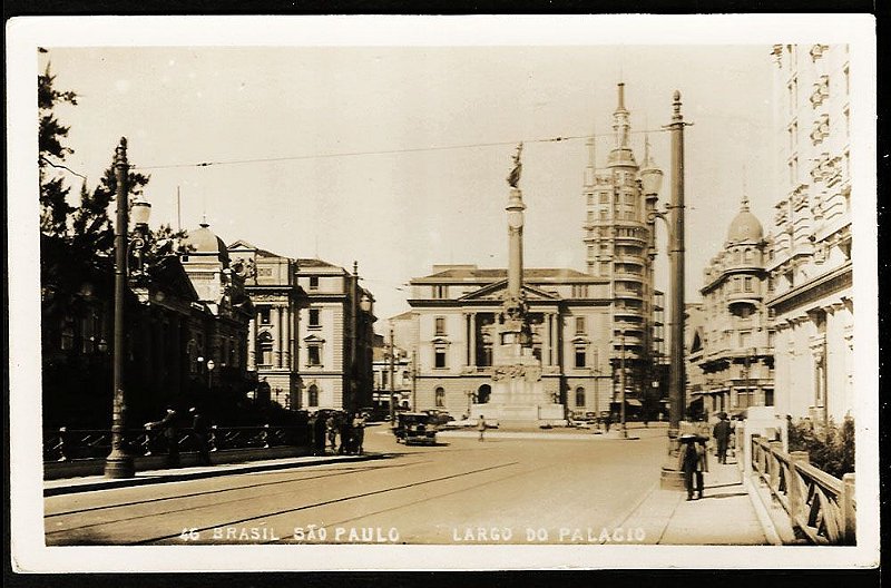 São Paulo - Cartão Postal Antigo Original, Largo Do Palácio