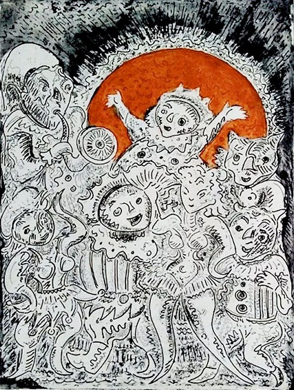 Newton Cavalcanti - Quadro, Arte em Xilogravura Original, Prova de Artista