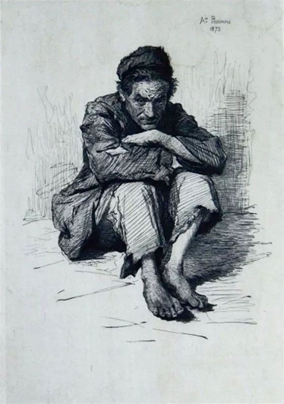 Antonio Piccinni - Belo Trabalho, Arte em Gravura Antiga, Assinada, Original de 1872