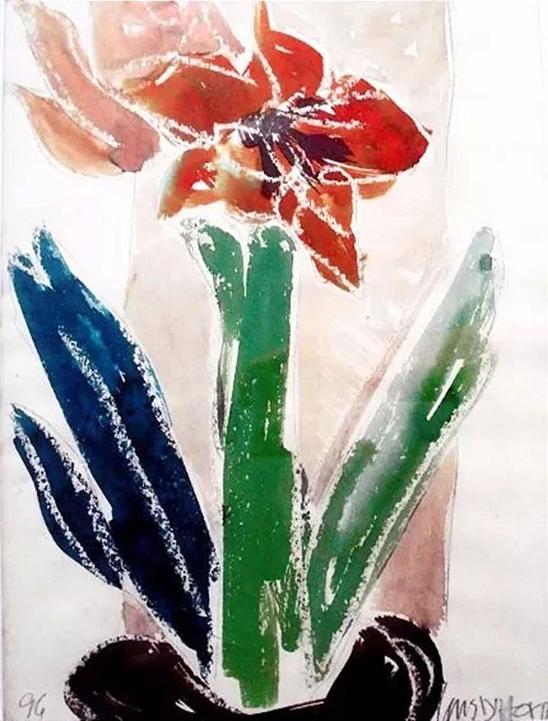 Luis D'horta - Quadro, Arte em Pintura, Aquarela Assinada, Datada de 1996, Emoldurada