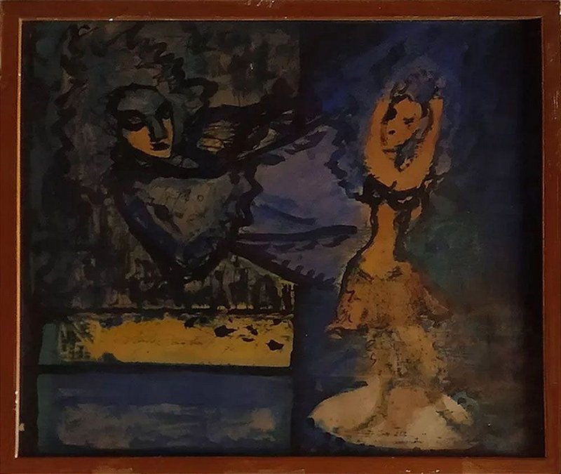 Newton Cavalcanti - Quadro, Arte em Pintura, Técnica Mista, de 1970