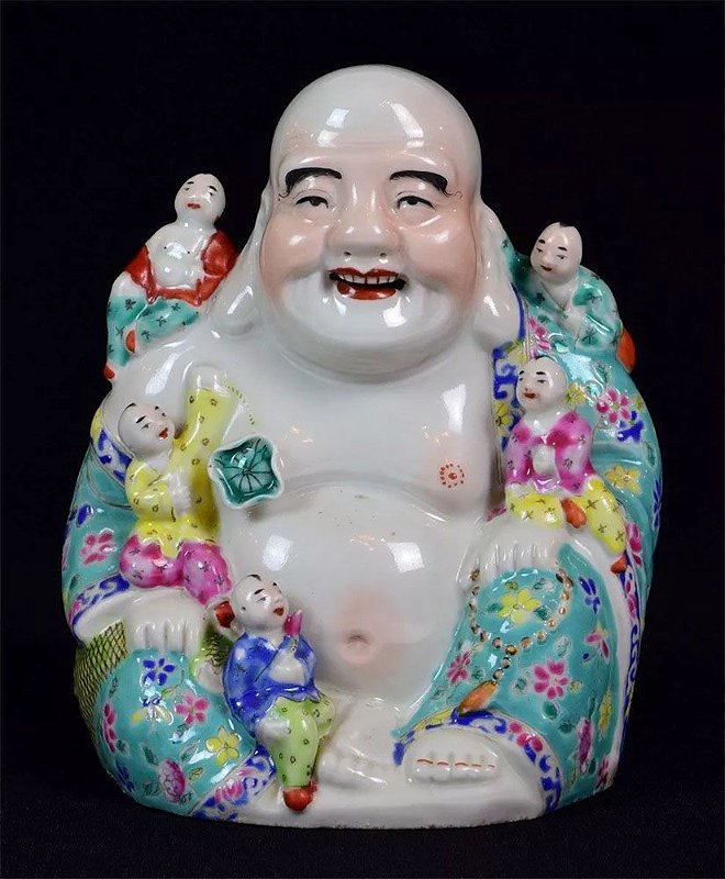 Japão - Escultura em Porcelana, Buda da Fertilidade, Origem Japonesa
