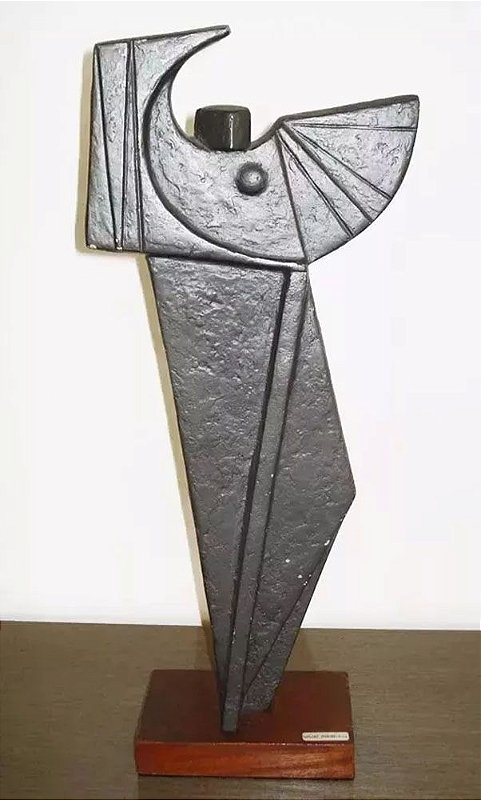 Nelide Bertolucci - Escultura em Metal, Mulher Alada,  Assinada e Numerada