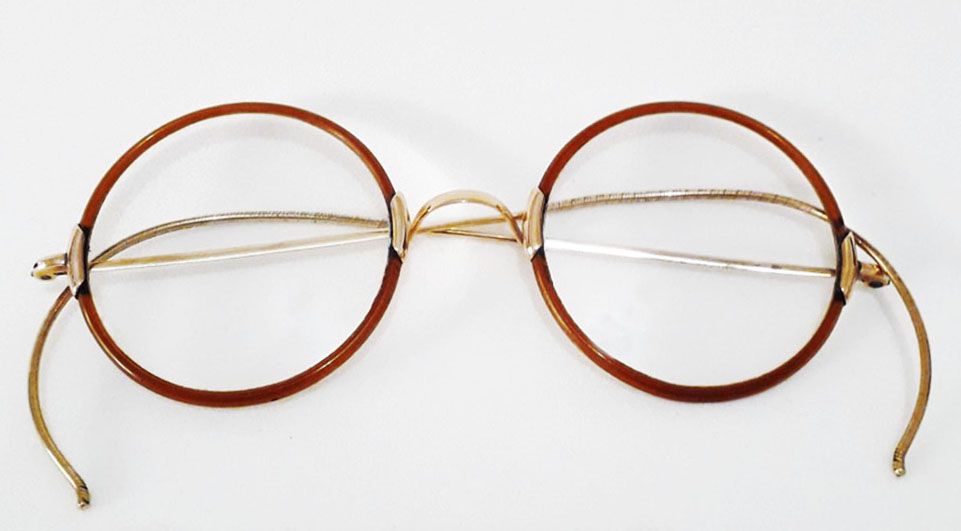 Par de Óculos Antigos com Banho de Ouro, Estilo Harry Potter - Lenach