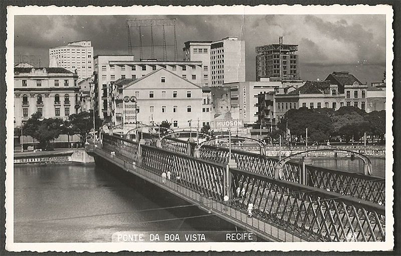 Recife - Pernambuco - Ponte da Boa Vista, Cartão Postal Antigo Fotográfico Original