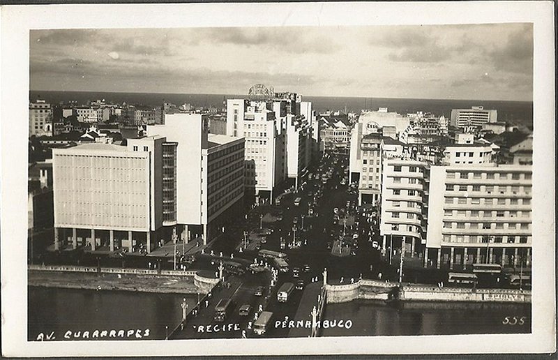 Recife - Pernambuco - Avenida Guararapes, Cartão Postal Antigo Fotográfico Original