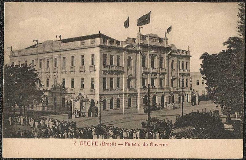 Recife - Pernambuco - Palácio do Governo, Cartão Postal Antigo Tipográfico