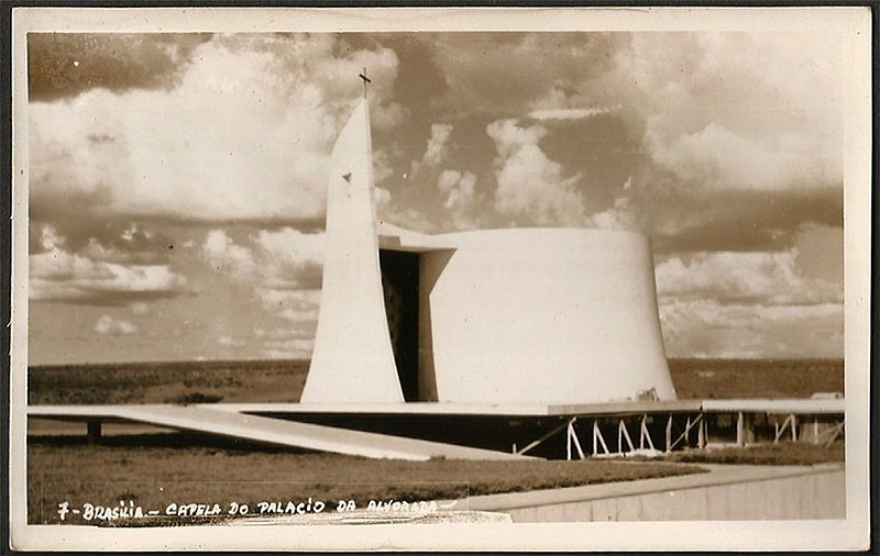 Brasília - Capela do Palácio da Alvorada - Cartão Postal Fotográfico Antigo Original