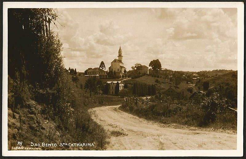 Santa Catarina - São Bento - Cartão Postal Fotográfico Antigo Original