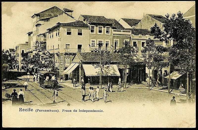 Pernambuco, Recife - Praça da Independência - Cartão Postal Antigo Original